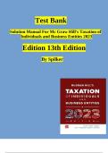 Test Bank For Solution Manual For Mc Graw Hill's Taxation of Individuals and Business Entities 2023 Edition 13th Edition by Spilker