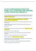 ATI PN COMPREHENSIVE PREDICTOR FORM A, B,& C QUESTIONS AND ANSWERS LATEST UPDATE 2023 GRADED A+