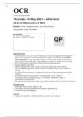 OCR AS Level Mathematics B &lpar;MEI&rpar; H630&sol;01 JUNE 2023 QUESTION PAPERS AND MARK SCHEMES