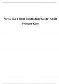 NURS 6531 Final Exam Study Guide, Adult Primary Care