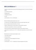 BIS 2A Midterm 1 &vert;114 Questions And Answers&vert; Solved Correctly