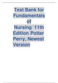 Test Bank for Fundamentals of Nursing 11th Edition Potter Perry