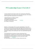 ATI PN Leadership Exam 1 Ch.3,10-13