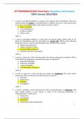 ATI PHARMACOLOGY Final Exam Questions and Answers A+ Correct 2023/24.