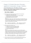 Chapter 19: Health Education Principles Applied in Communities, Groups, Families, and Individuals for Healthy Change  Stanhope: Public Health Nursing: Population-Centered Health Care In The Community, 10th Edition
