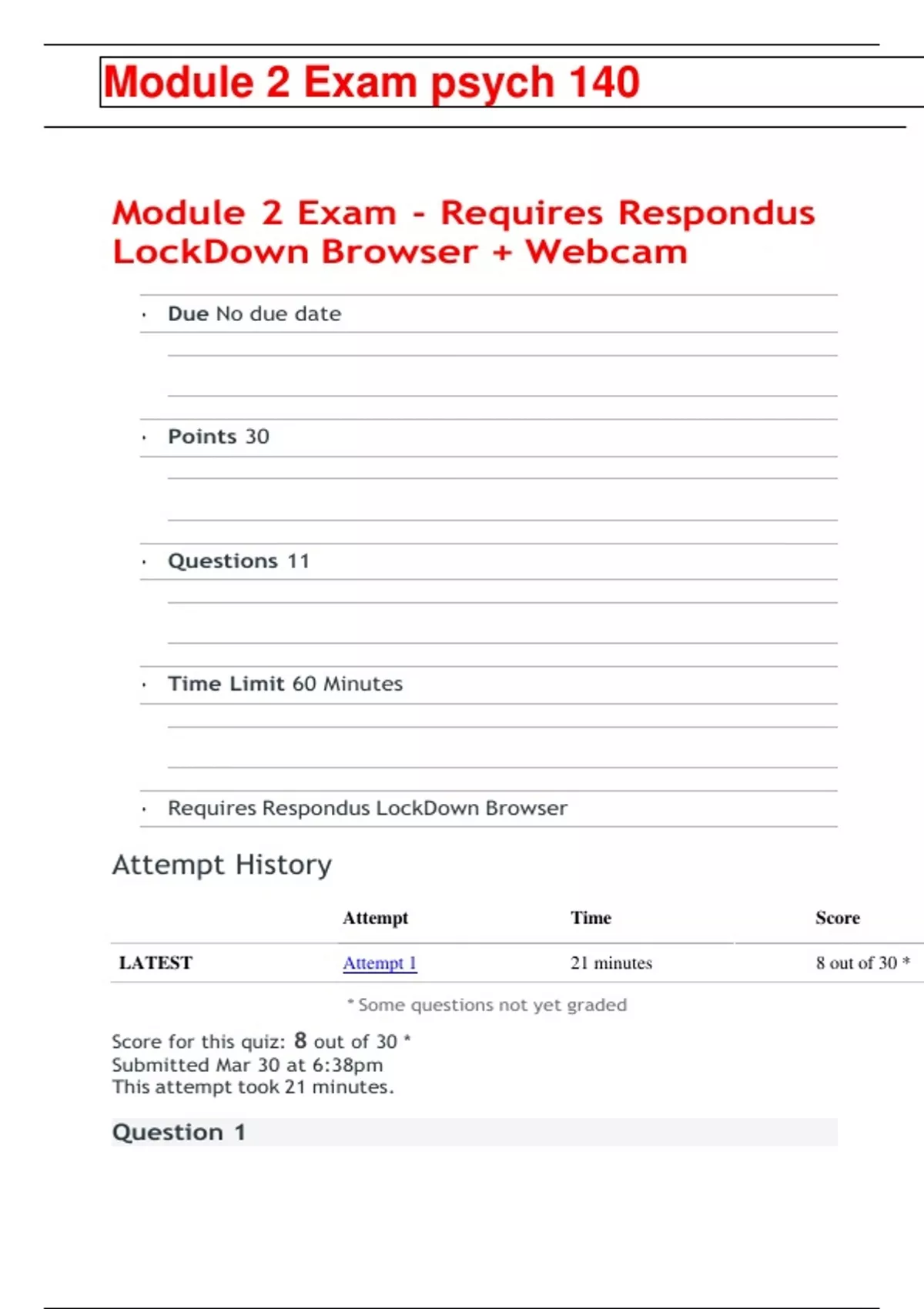 Module 2 Exam psych 140 NEWLY UPLOADED A+ MATERIAL Module 2 Exam psych ...