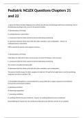 Pediatric NCLEX Questions Chapters 21 and 22