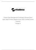 Florida Case Management Certification Review Exam 2023 Latest Version Questions and 100&percnt; Verified Correct Answers