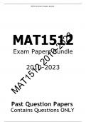 MAT1512 EXAM PACK 2023 A+ ALL QUESTIONS