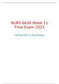 NURS 6630 Week 11 Final Exam 2023