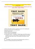 Test Bank For Emergency Care 14th Edition by Daniel Limmer&comma; Michael F&period; O'Keefe and Edward T&period; Dickinson Latest Update With All Chapters Questions and Correct Answers 100&percnt; Complete Solution