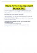 FCCS Airway Management Review Test