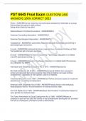 PSY 6645 Final Exam QUESTIONS AND ANSWERS 100&percnt; CORRECT 2023