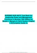 NURSING NUR 4827C Test Bank for Leadership Roles and Management Functions in Nursing 10th Edition by Bessie L Marquis & Carol Huston Chapter 1-25|Complete Guide A+