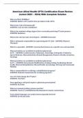 American Allied Health CPTA Certification Exam Review &lpar;Latest 2023 &ndash; 2024&rpar; With Complete Solution