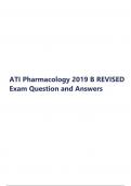ATI Pharmacology 2019 B REVISED Exam Question and Answers.