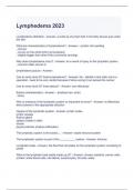Lymphedema 2023 Exam with correct Answers