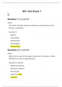 BIOL 201 W3 UNIT Exam 1 Questions and Answers American Public University