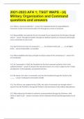2021-2023 AFH 1 TSGT WAPS - &lpar;4&rpar; Military Organization and Command questions and answers
