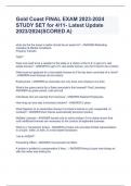 Gold Coast FINAL EXAM 2023-2024 STUDY SET for 4&sol;11- Latest Update 2023&sol;2024&lpar;SCORED A&rpar; 