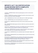MPOETC ACT 120 CERTIFICATION EXAM REVIEW WITH COMPLETE SOLUTION&lpar;SCORED A&plus;&rpar;