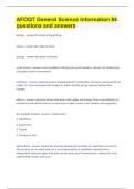 AFOQT General Science Information &vert;84 questions and answers&period;