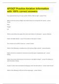 AFOQT Practice Aviation Information with 100&percnt; correct answers