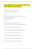 Texas Medical Jurisprudence &lpar;JP&rpar; exam with 100&percnt; correct answers&period;