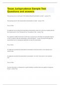 Texas Jurisprudence Sample Test Questions and answers&period;