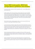Texas BON study guide&comma; BON Quiz&comma; Jurisprudence questions and answers&period;