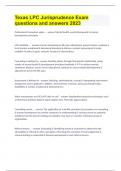 Texas LPC Jurisprudence Exam questions and answers 2023&period;