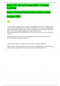Portage Learning BIO 151 Lab All Exams With Updated 100&percnt; Correct Answers &lpar;&rpar; Graded A&plus;