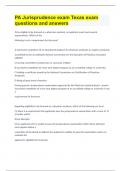PA Jurisprudence exam Texas exam questions and answers&period;