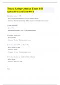 Texas Jurisprudence Exam&vert; 553 questions and answers