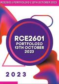 Distinction Answers RCE2601 Portfolio Exam (13th October 2023) Referencing, Reference list and accurate answers provided!