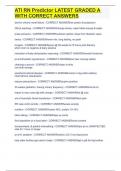 ATI RN Predictor LATEST GRADED A WITH CORRECT ANSWERS