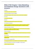 WGU C792 Chapter 1 Data Modelling and Database Design Questions with answers&period;