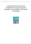 FOUNDATION HEALTH FOR COMMUNITY PUBLIC HEALTH NURSING 5TH EDITION TEST BANK STANHOPE
