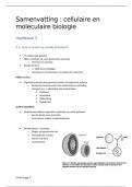Samenvatting -  Cellulaire en moleculaire biologie, Hoofdstuk 3