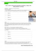 Bates&rsquo; Guide To Physical Examination and History Taking 13th Edition Bickley Test Bank & Rationals