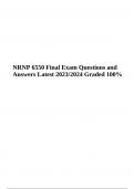 NRNP 6550 Final Exam Questions and Answers Latest 2023/2024 Graded 100%