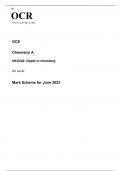 OCR AS Level Chemistry A H032/02 MARK SCHEME 2023: Depth in chemistry
