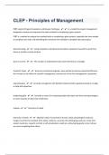 CLEP - Principles of Management&vert; 85 Questions And Answers&vert; Success Guaranteed
