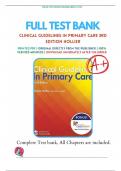 Test Bank For Clinical Guidelines in Primary Care 3rd Edition by Amelie Hollier&colon; ISBN-10&comma; 1892418258&comma;ISBN NO-13&comma; 978-1892418258&comma; A&plus; guide&period;