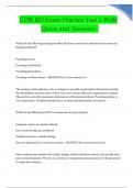 CDR RD Exam Practice Test 1 With Questions and Answers Graded A+
