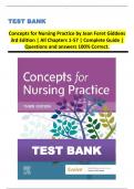 Concepts for Nursing Practice by Jean Foret Giddens 3rd Edition | All Chapters 1-57 | Complete Guide | Questions and answers 100% Correct.