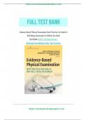 Test Bank for Evidence-Based Physical Examination Best Practices for Health & Well-Being Assessment 1st Edition: ISBN-10 0826164536 ISBN-13 978-0826164537, A+ guide.