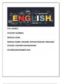 ENG2601 OCT/NOV EXAMINATION 2023 (ANSWERS AVAILABLE)