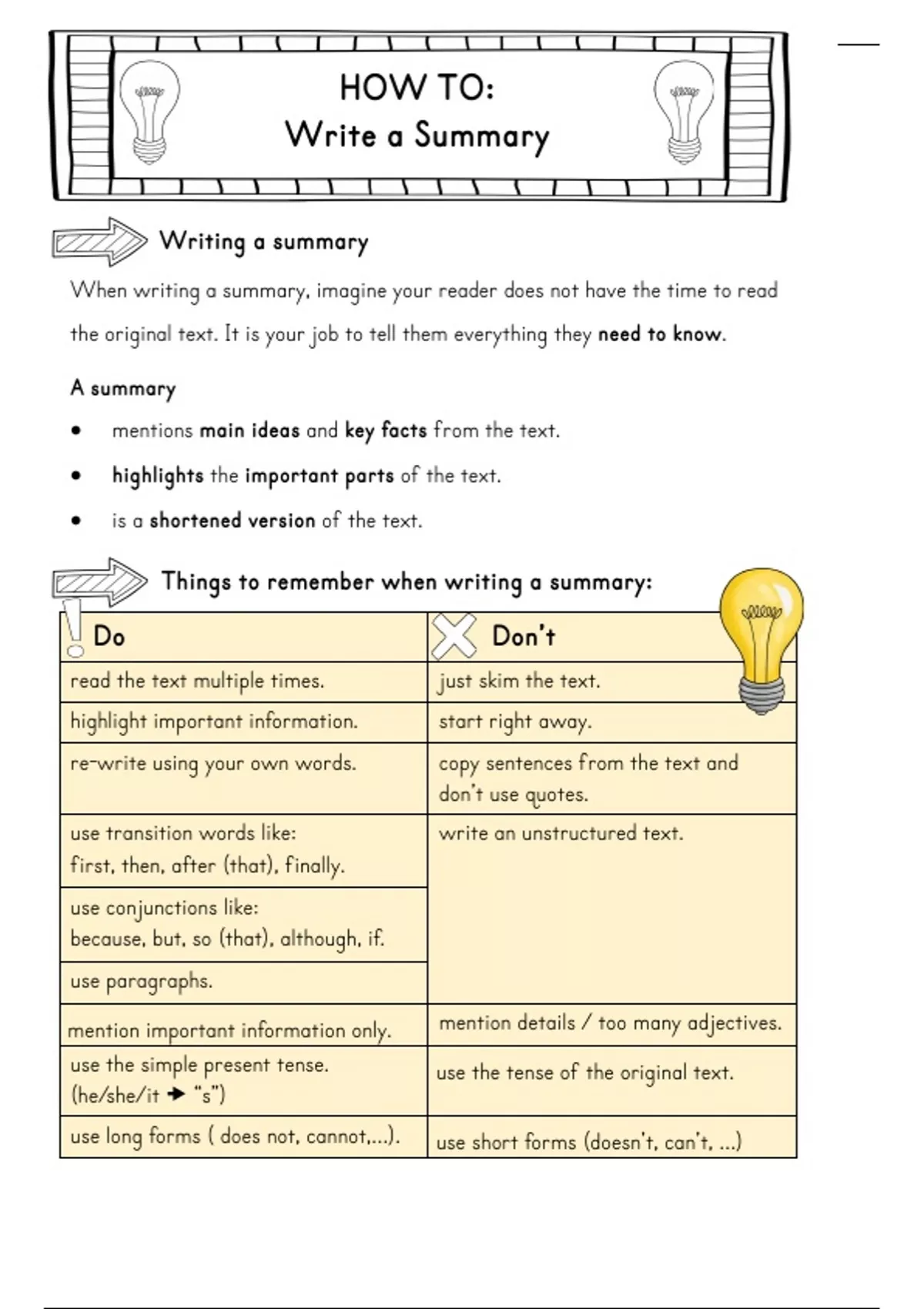 How to write a summary Englisch Stuvia DE