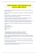 CDFM Module 2 2023 Questions and Answers 100&percnt; Solved